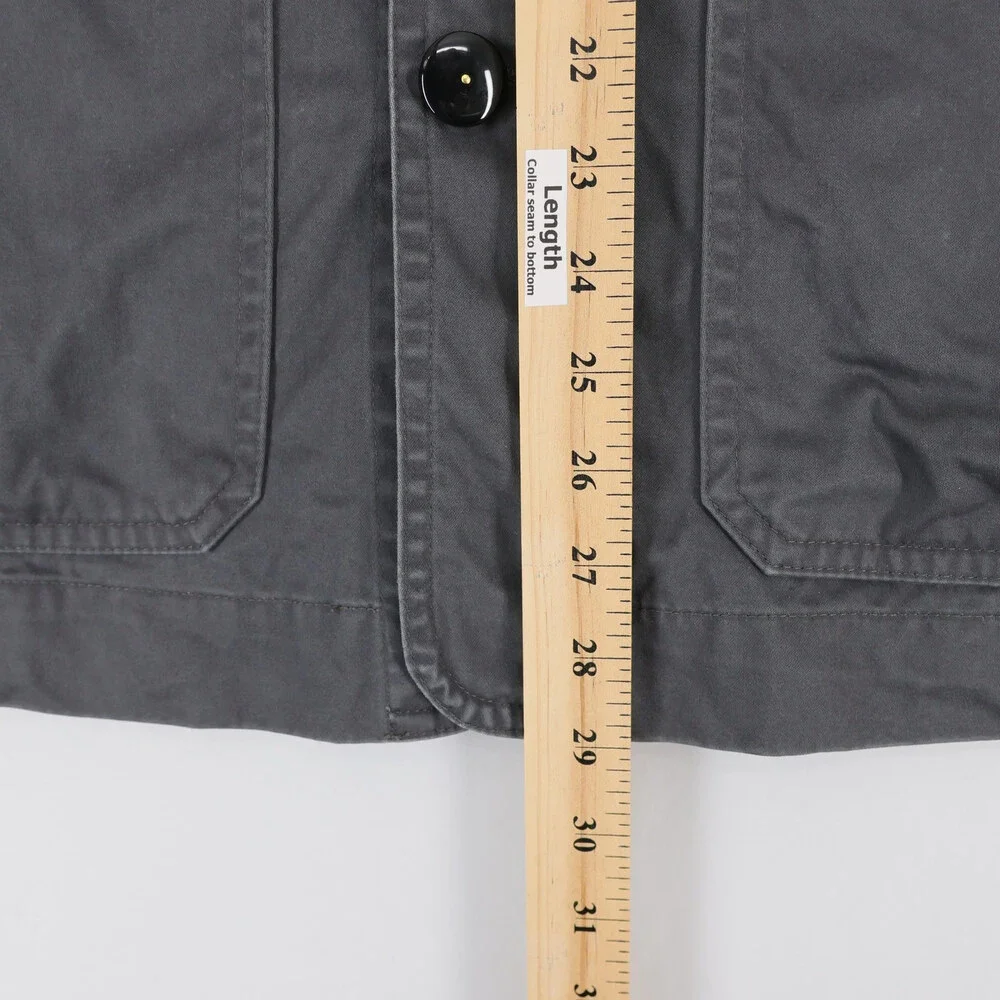 Taylor Stitch Ojai Jacket Mens 38 Small Gray Chore Coat Cotton Button Up Utility